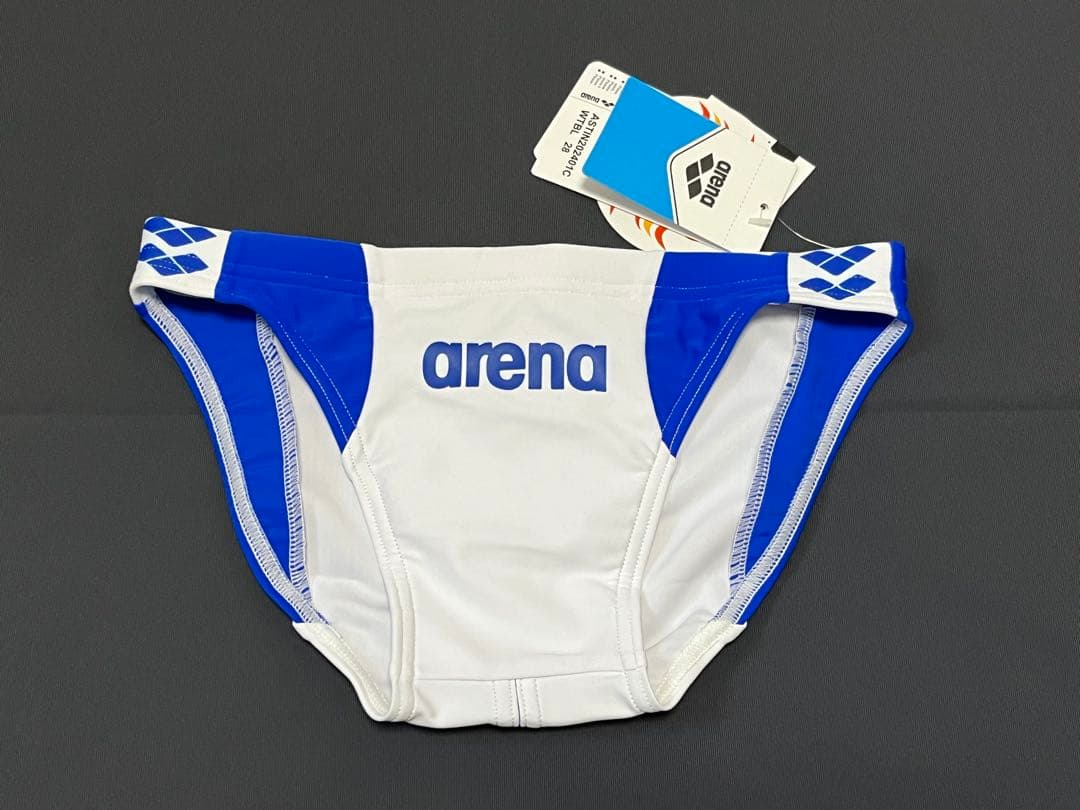 新品 arena 水着 白x青 28