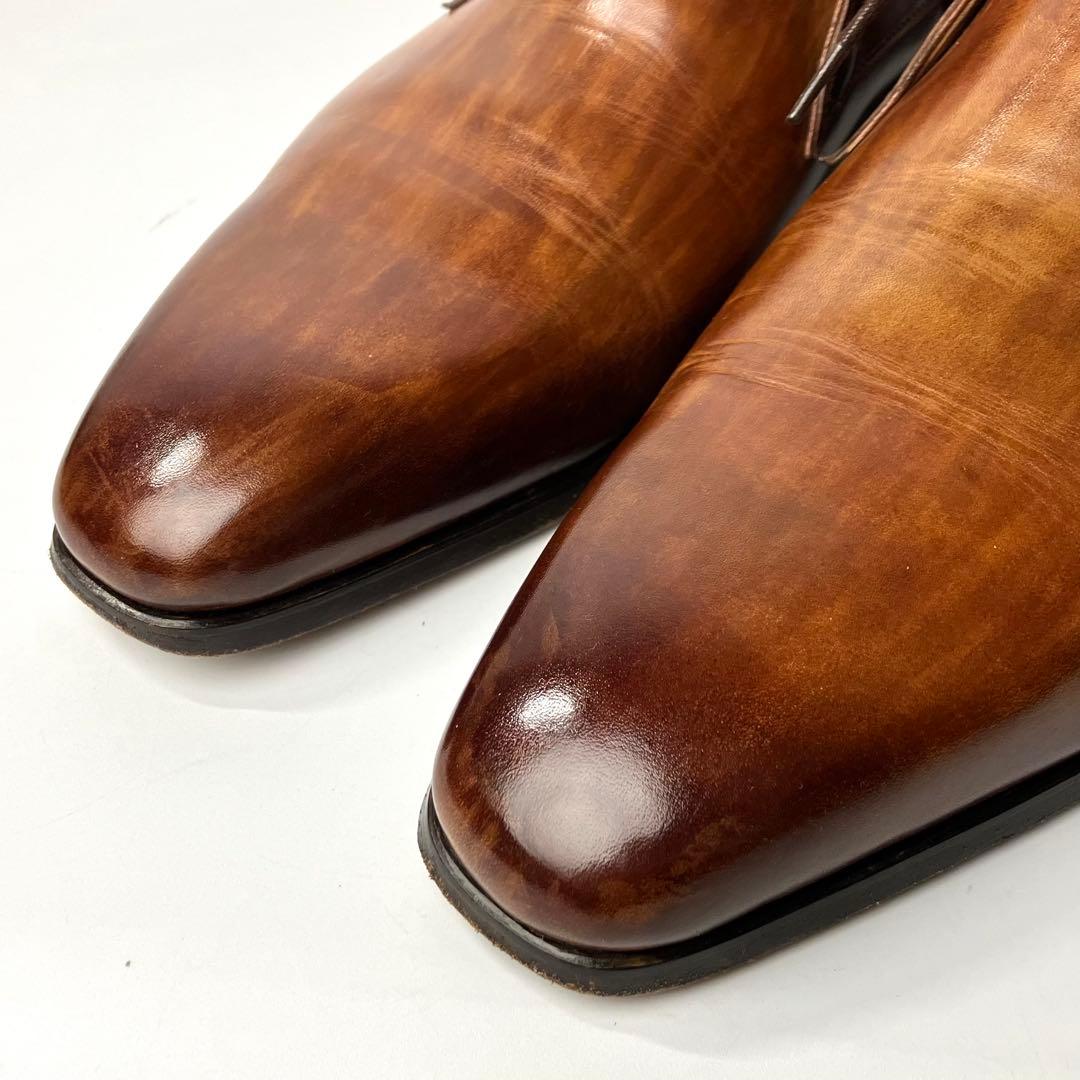 【美品】MAGNANNI パティーヌ　レースアップ　ドレスシューズ　BR 41