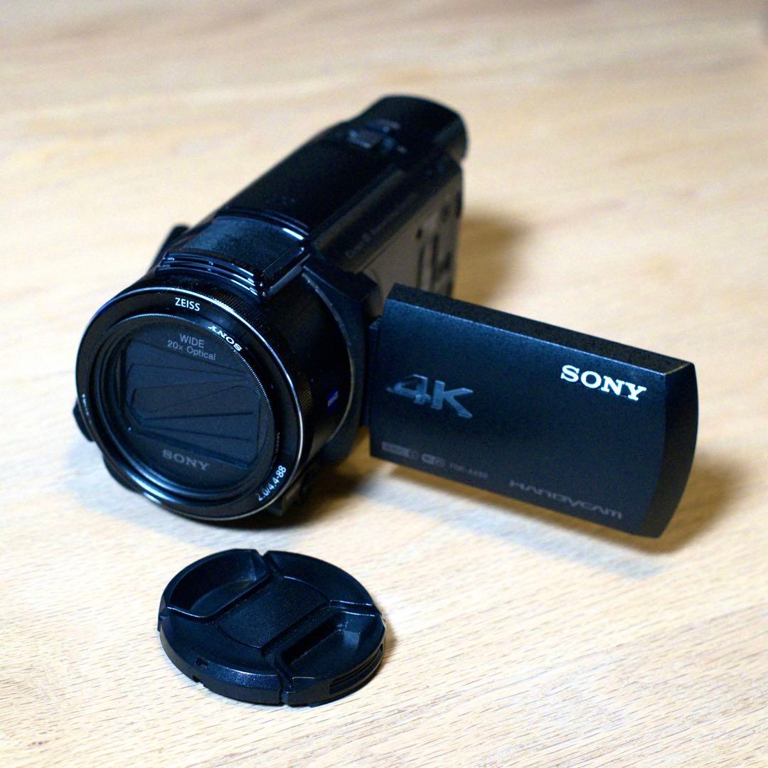 【美品】SONY 4K ビデオカメラ FDR-AC60本体 ZEISSレンズ