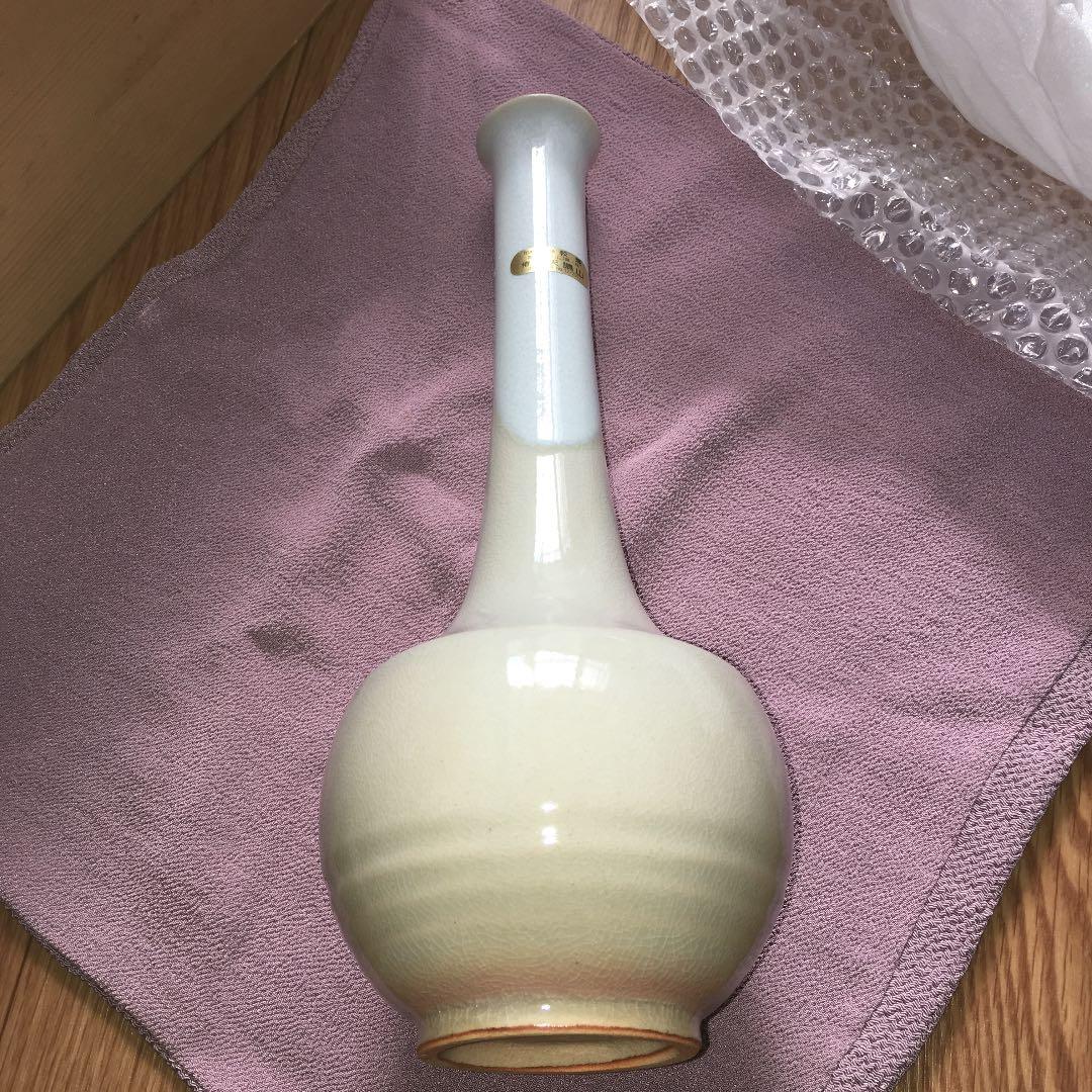 0237　萩焼 花入 窯元 天鵬山 花瓶 花器 フラワーベース