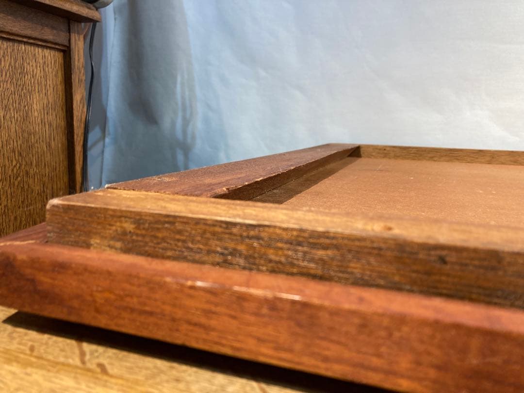 大型木製ミラー 1010×630 木枠 レトロ ビンテージ アンティーク サロン