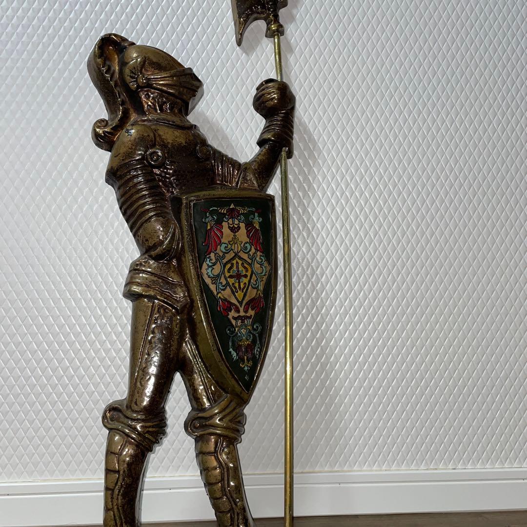 ヴィンテージ 中世の騎士 ナイト 中世騎士 真鍮製 壁掛け