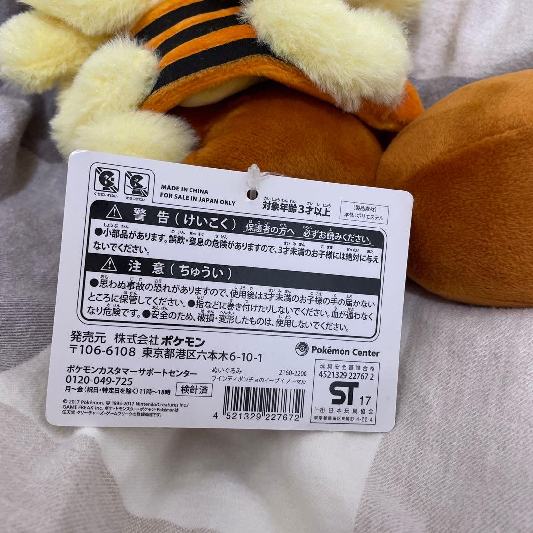 ウィンディポンチョのイーブイ　ノーマル　ぬいぐるみ　ポケモンセンター　沖縄　限定