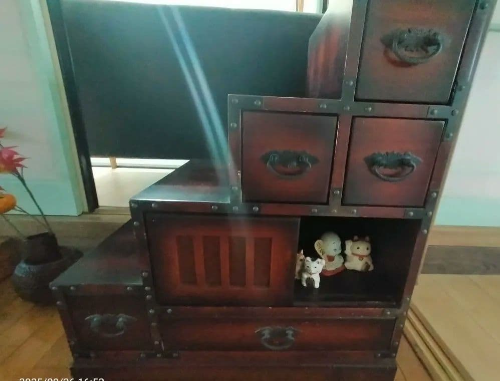 木製階段状収納ボックス