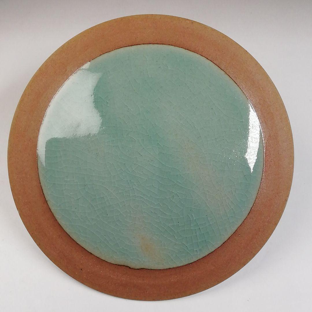 Ｔ６７８　水指　『青磁水指』『芸珍窯』　共箱　茶道具