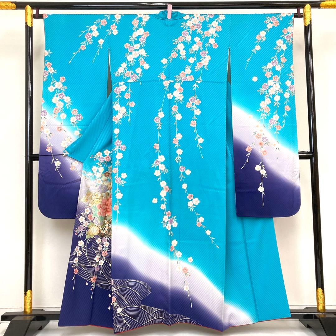 【TAMA屋】全て正絹 全て振袖 三松 鶴 花柄 まとめ売り 5点 TM2560