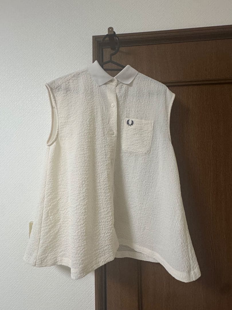 ノースリーブポロシャツ ホワイト