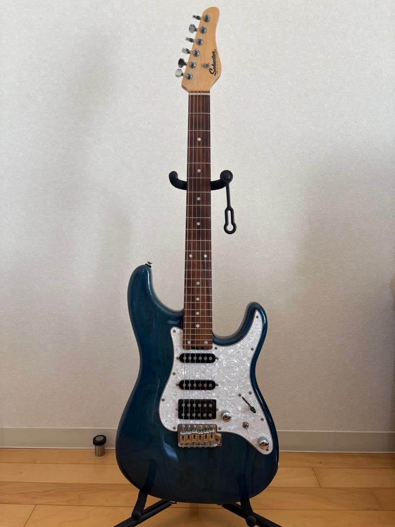Schecter エレキギター 青 ストラトキャスター