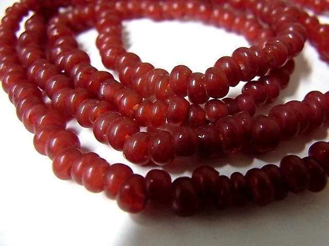 1680★B1608★暗赤色　4.5㎜　暗赤　ガラスビーズ　アンティーク　アジア