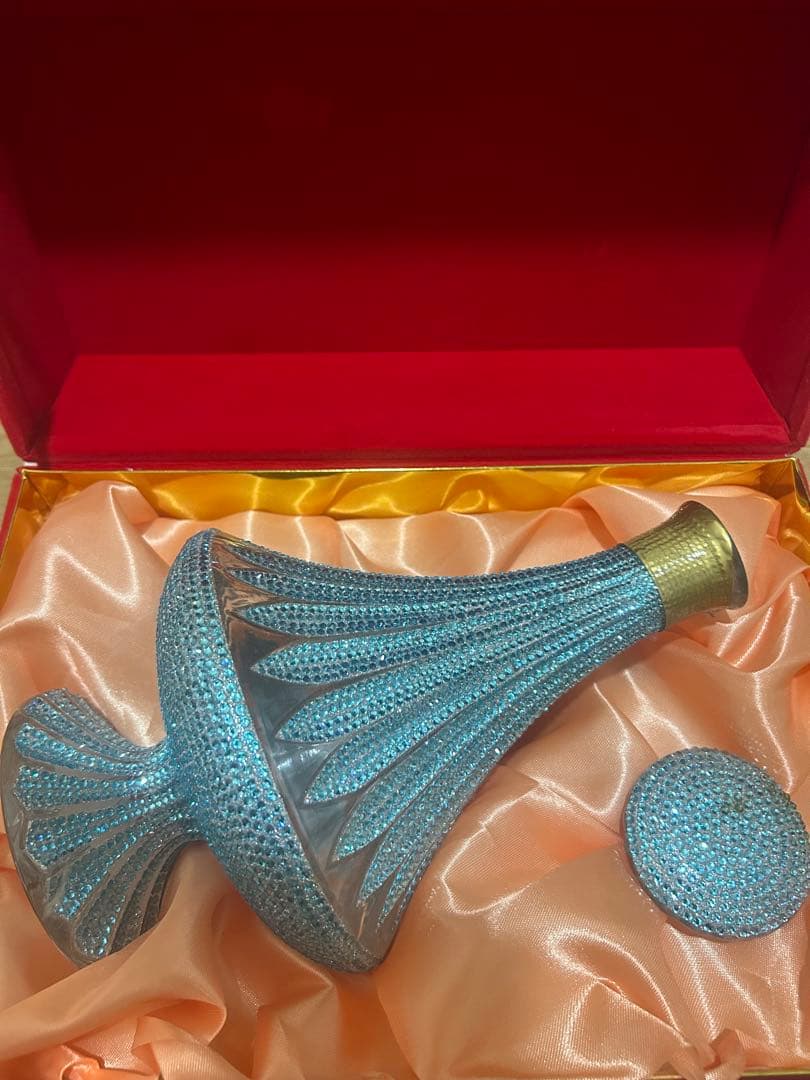 ブルー　K9 クリスタルデキャンタ トラディション スタイル　ブランデー　空瓶