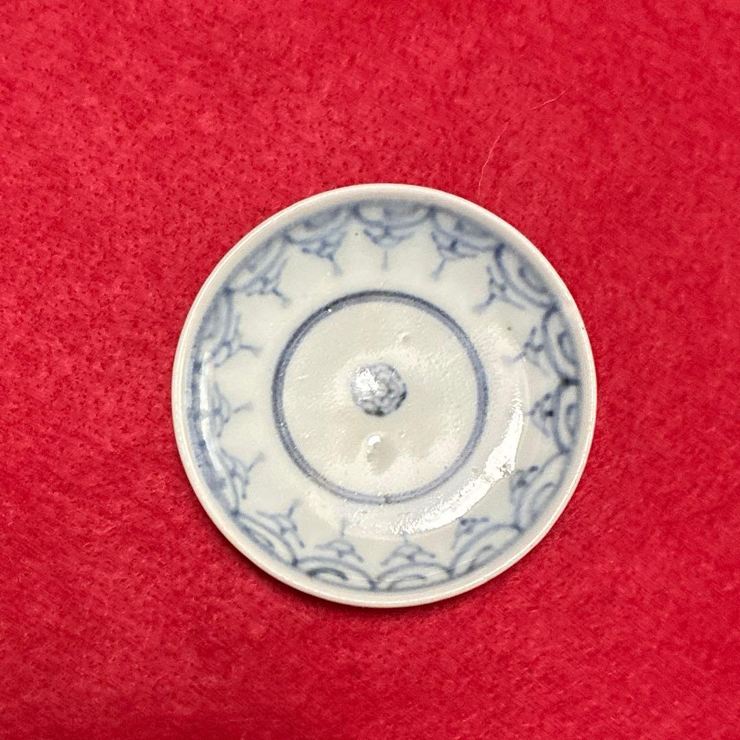 古伊万里　瓔珞文　豆皿　2枚
