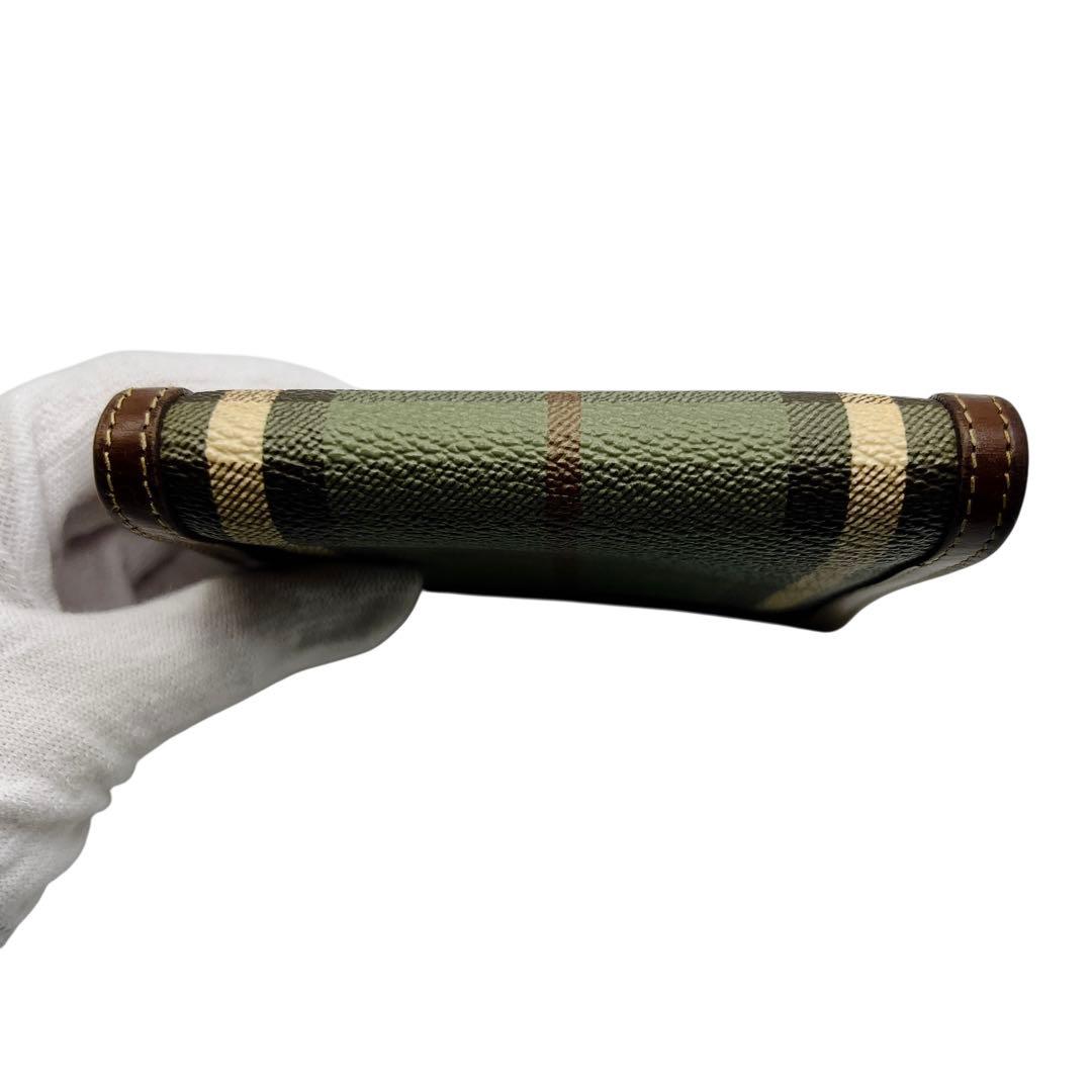 BURBERRY ノバチェック グリーン 折り財布 7713