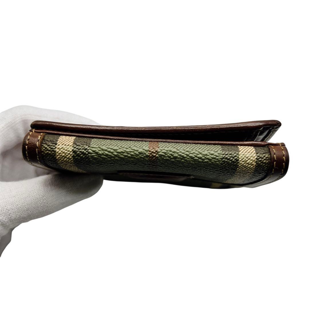 BURBERRY ノバチェック グリーン 折り財布 7713