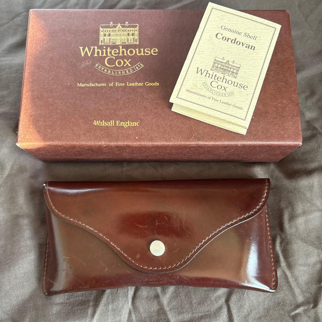 希少　ホワイトハウスコックス　メガネケース　コードバン
