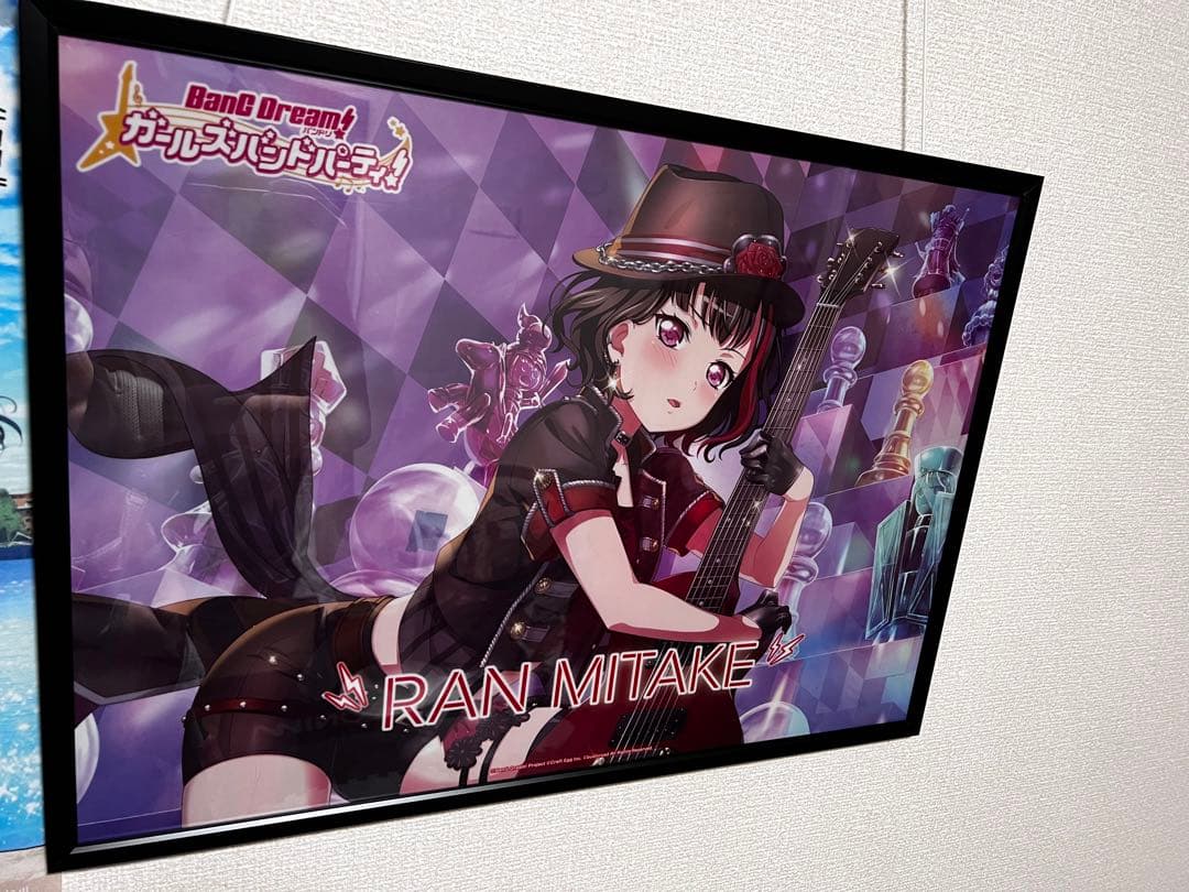 バンドリ! 美竹蘭クリアポスター　額縁付き