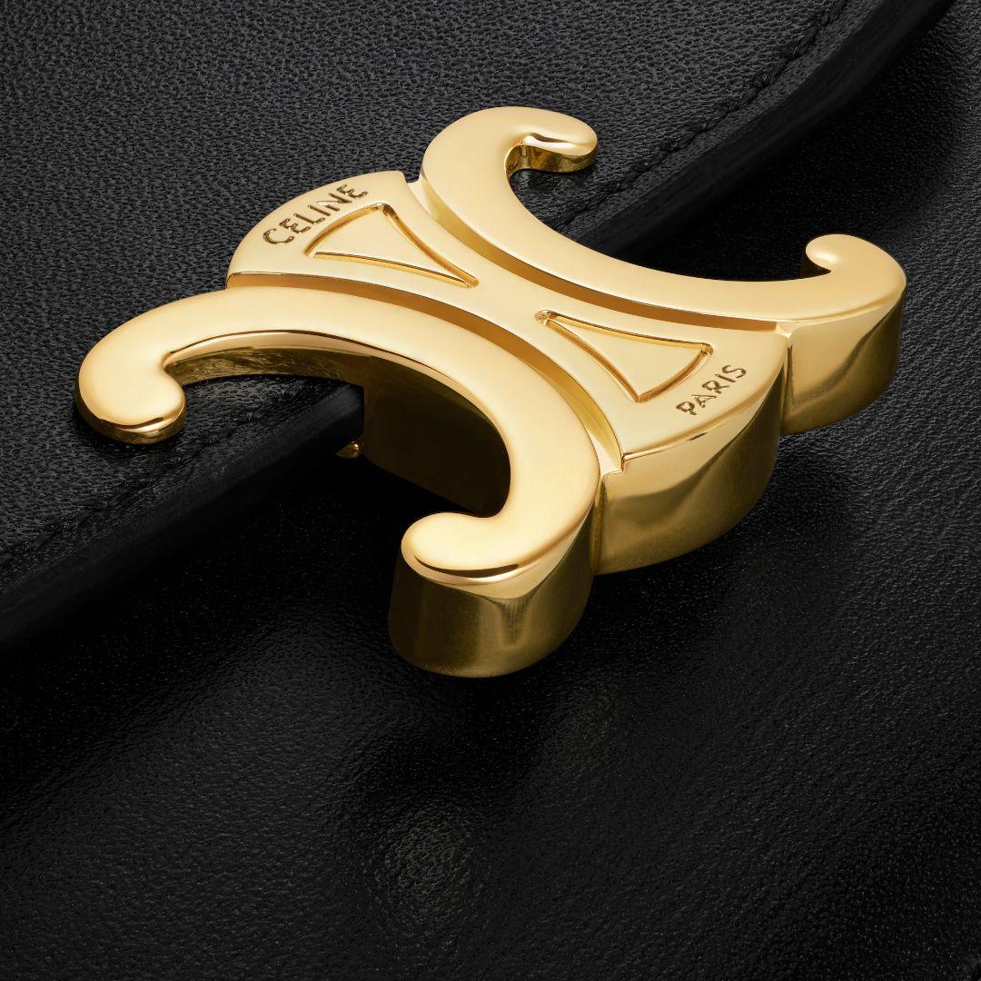 トリオンフフラップ付きロングカードホルダー / シャイニーカーフスキン