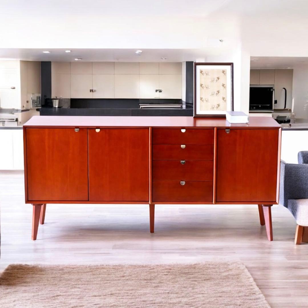 J 新品 北欧 160cm リビングボード キャビネット サイドボード 収納