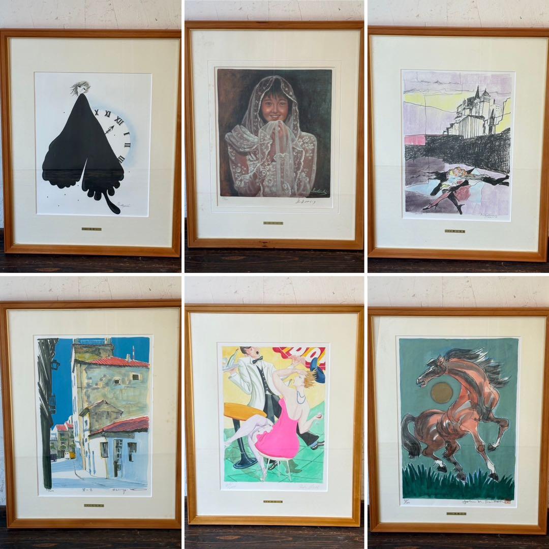 絵画 12 絵画 リトグラフ セット 斎藤 正夫　　他 直筆サイン入 インテリア