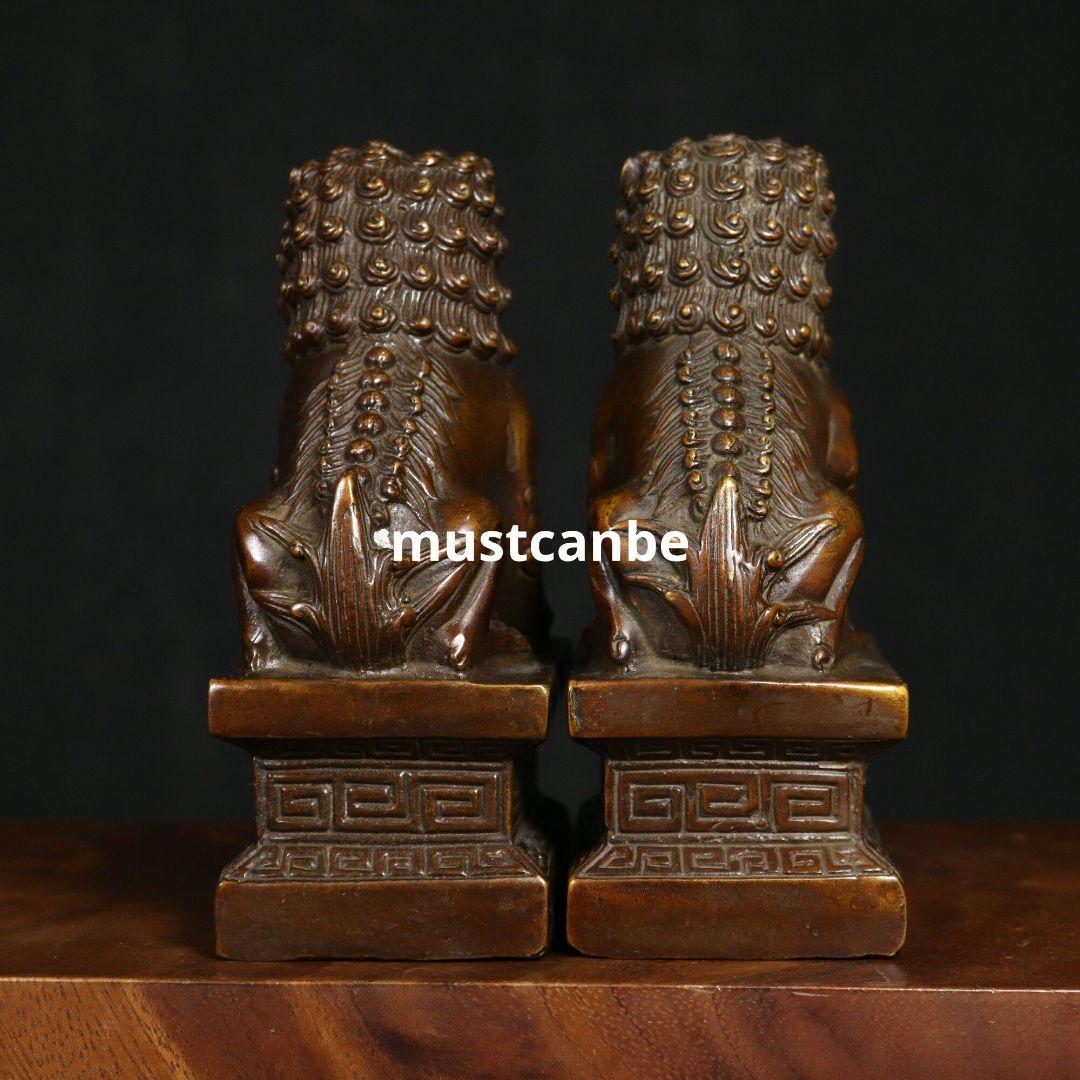 銅器 獅子 客間 茶室 商舗 鎮宅 辟邪 開運 風水 招財置物 工芸品 装飾品