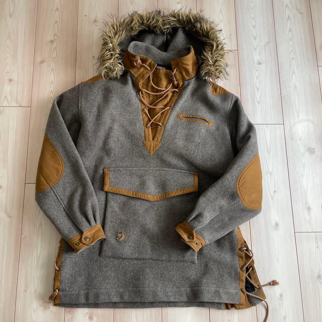 FJALLRAVEN ヴィンテージフード付、ウールアノラック　LLサイズ