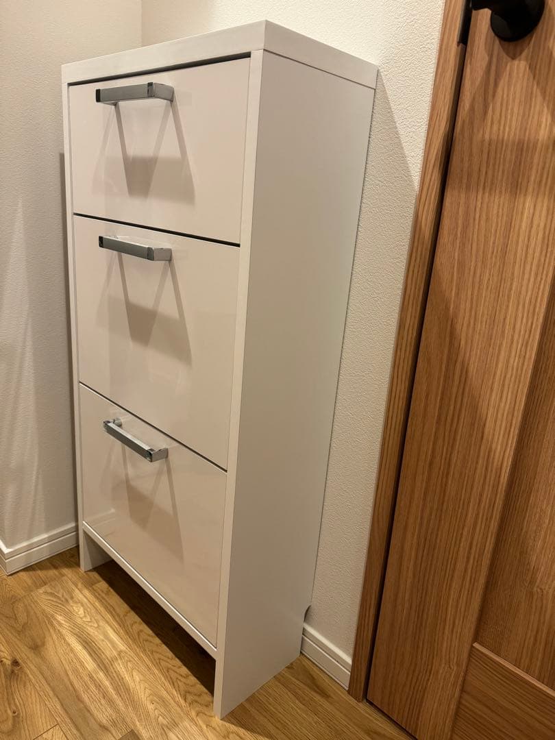 ディノス　薄型フラップ収納チェスト 幅44cm・奥行19cm