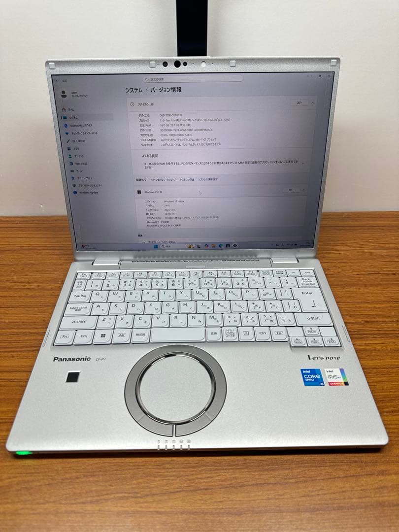 Windowsノート本体 2.Panasonic CF-FV1 I5-1145G7 16GB 512GB