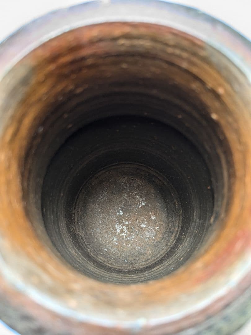 人間国宝 藤原啓 備前焼 擂座花入 共箱共布 花器 花瓶 フラワーベース 華道具