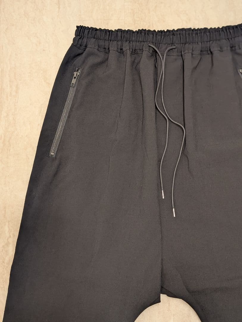 PRY│Drawstring Sarouel Zip Pants【BLACK】