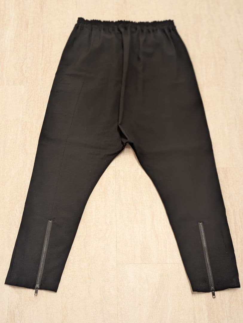 PRY│Drawstring Sarouel Zip Pants【BLACK】