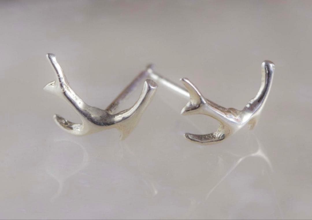 【完売中】Pluie アントラー ピアス　925