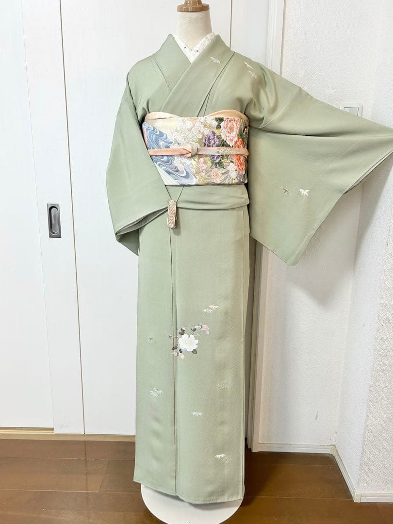 友禅　作家物　落款　正絹訪問着　フルセット4点　入学式　七五三　お宮参り