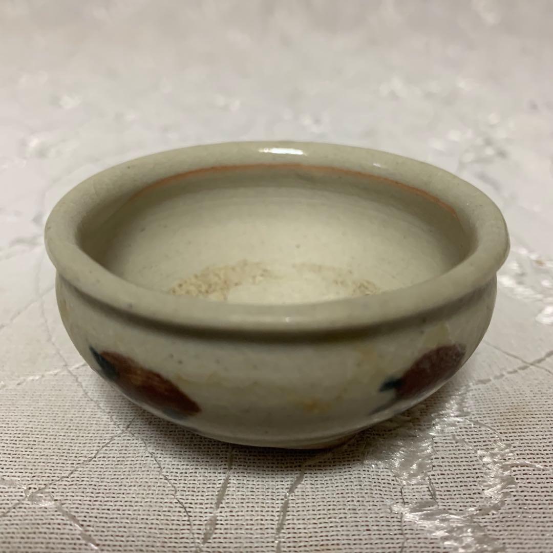 是好　ミニ盆栽鉢　丸　絵鉢