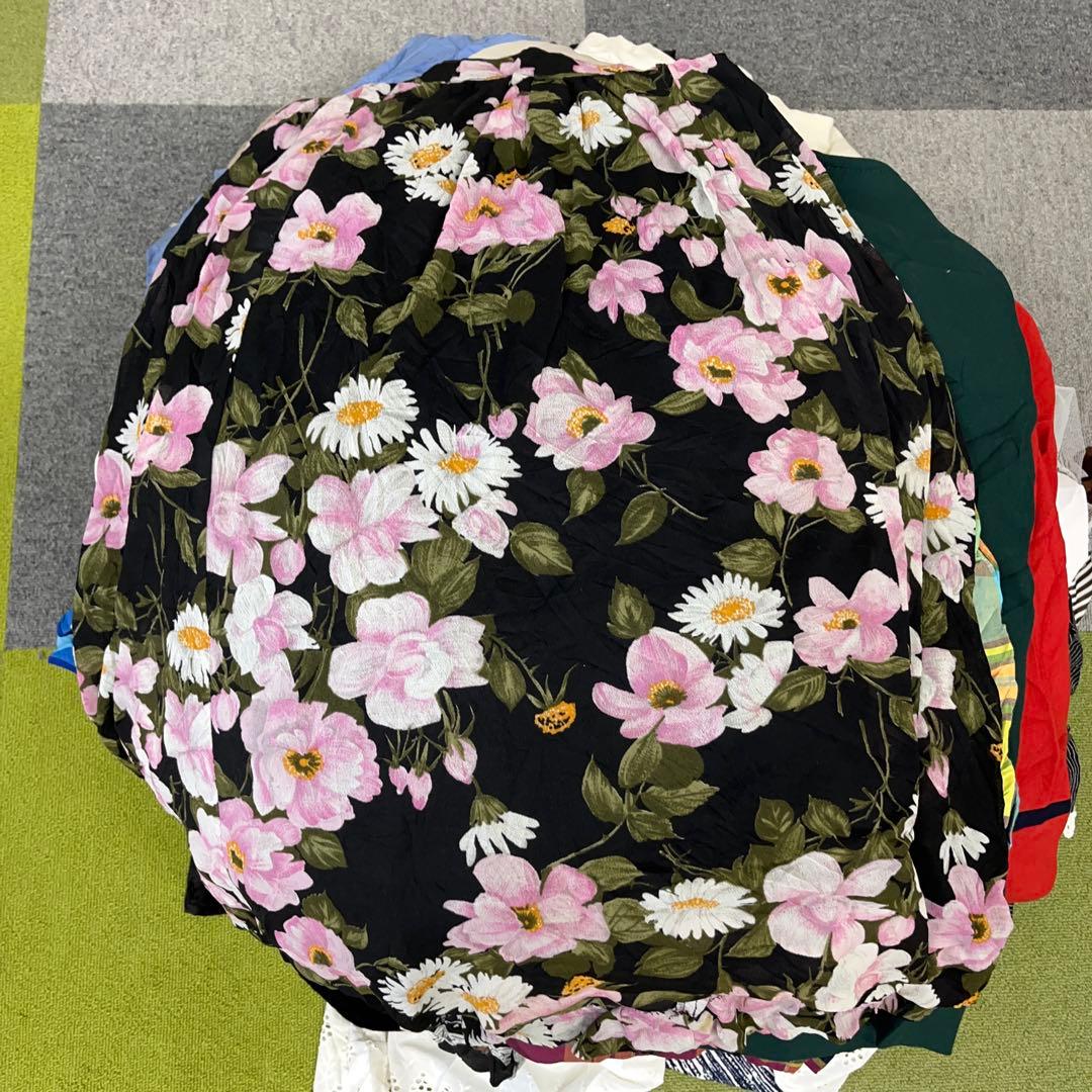 ^*^様 2 ユーロ古着　柄スカートミックス60着セットまとめ売りレディース