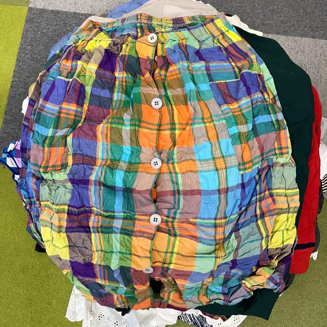 ^*^様 2 ユーロ古着　柄スカートミックス60着セットまとめ売りレディース