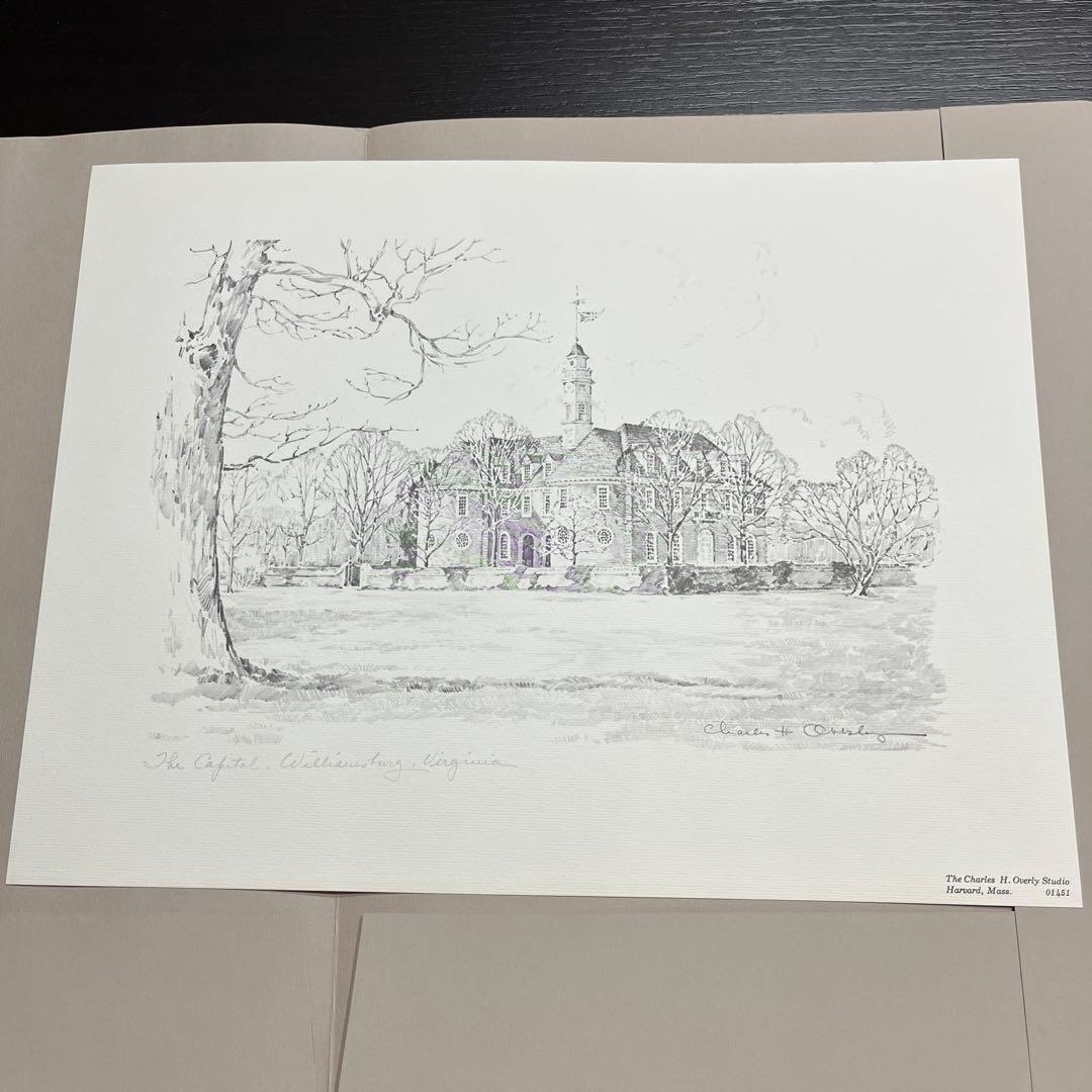 絵画 Four Sketches of Colonial Williamsburg