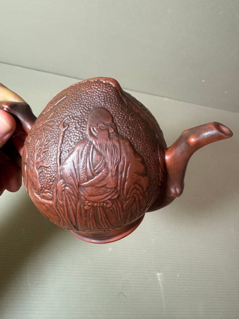 2866 中国茶器 桃型 水滴急須 急須