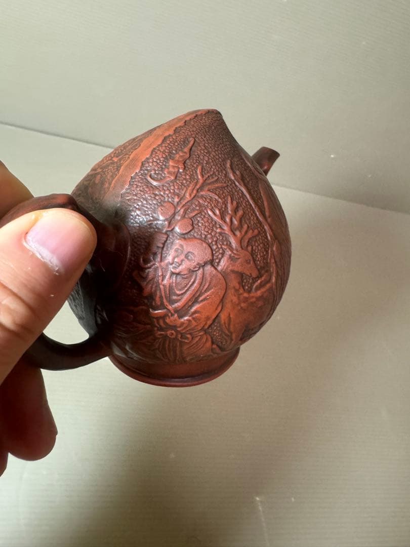 2866 中国茶器 桃型 水滴急須 急須