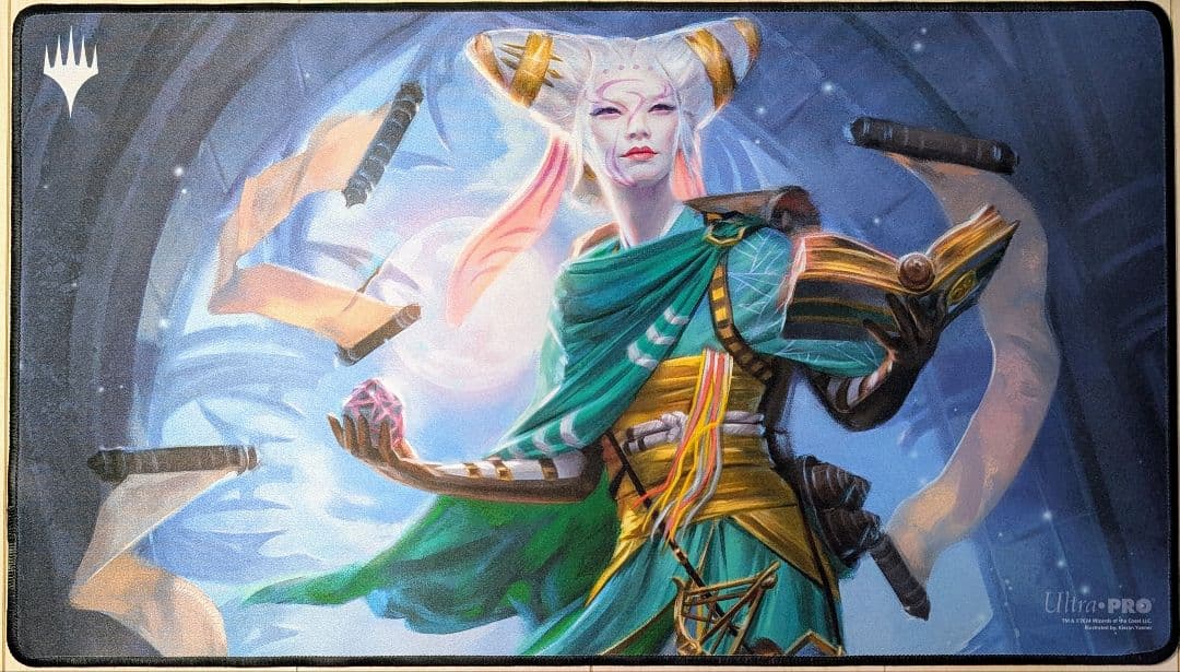【未使用】MTG　実地研究者、タミヨウ　ステッチ加工　プレイマット