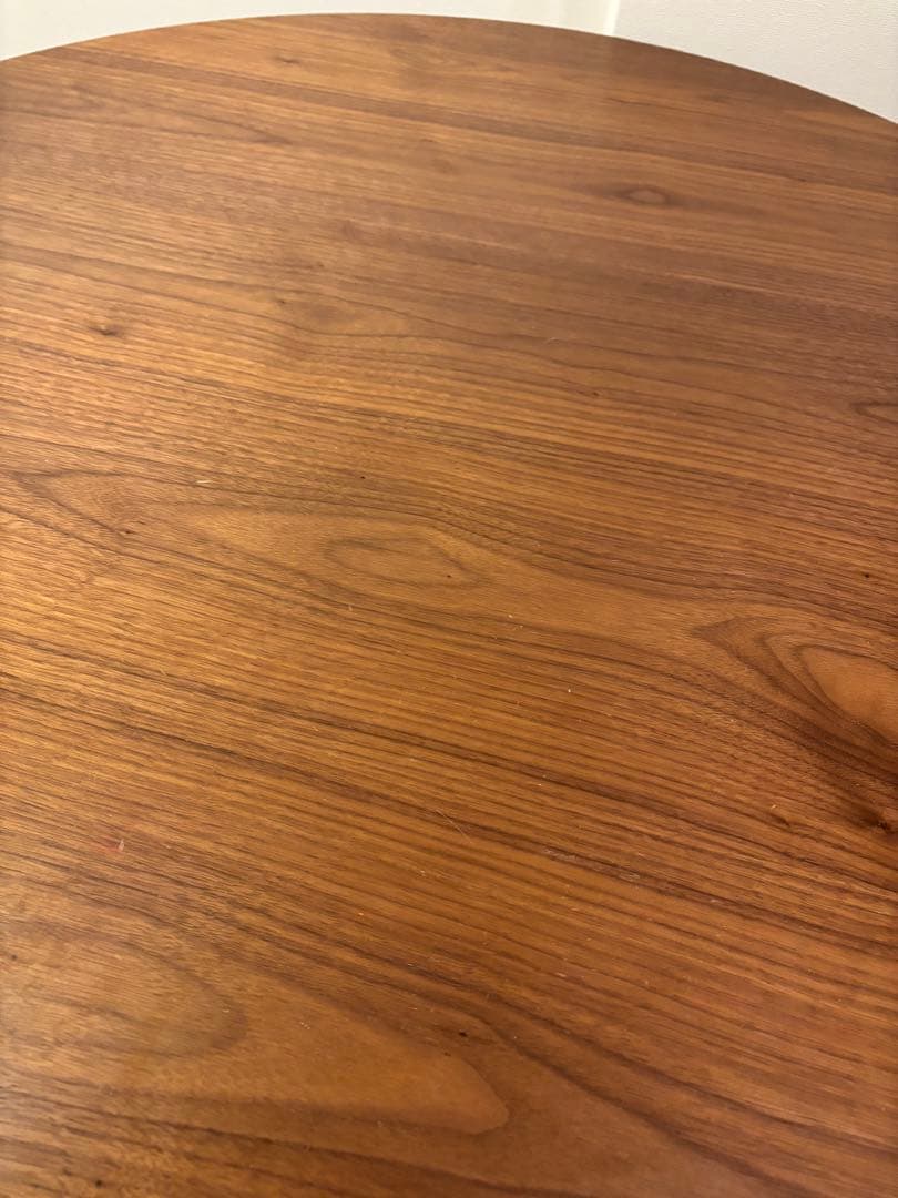 丸テーブル110cm ウォールナット無垢材 円形ダイニングテーブル 北欧