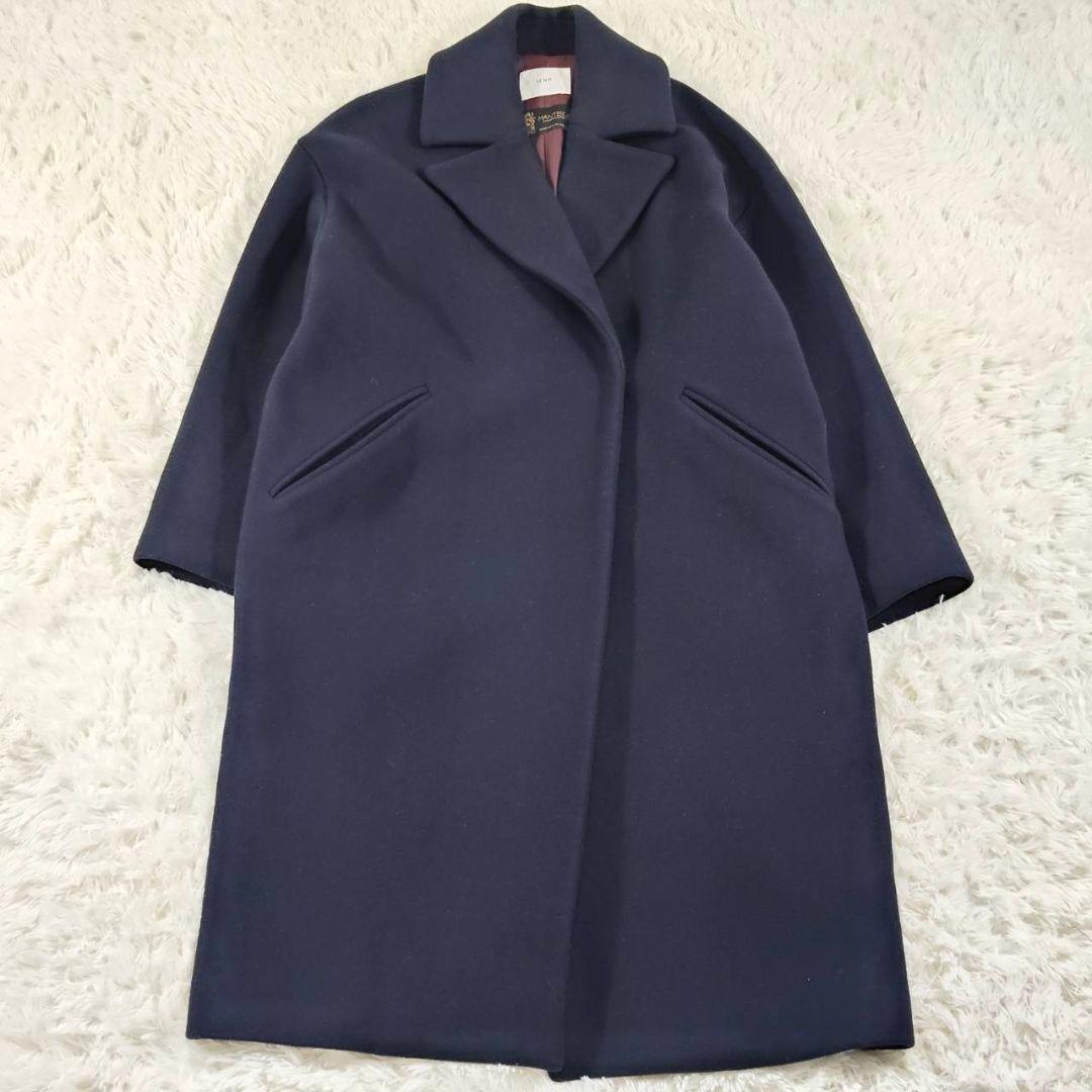 イエナ マンテコ オーバーサイズ チェスターコート ネイビー 極美品