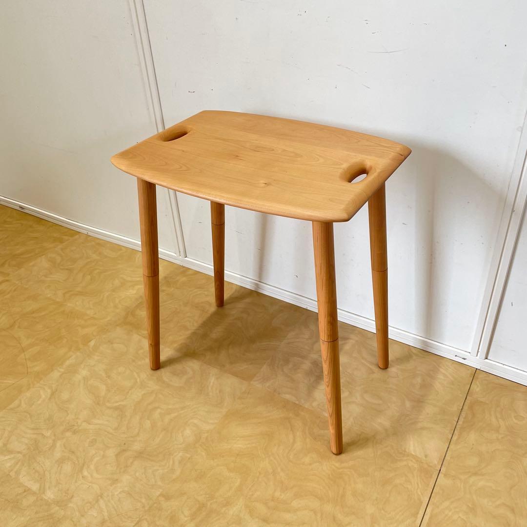 キャトル・セゾン サクラ材 トレイテーブル サイドテーブル 花台 北欧スタイル