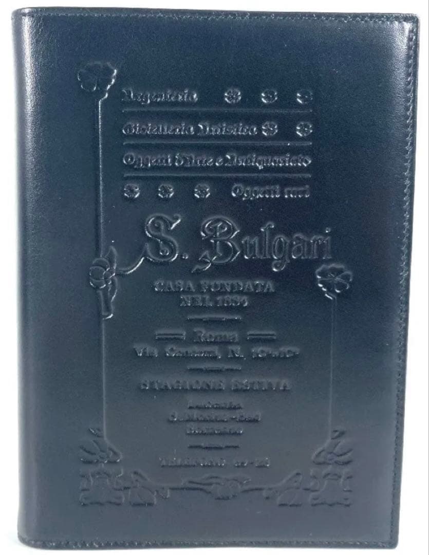 未使用 BVLGARI ブルガリ ノートブック S.bvlgariロゴ ブラック