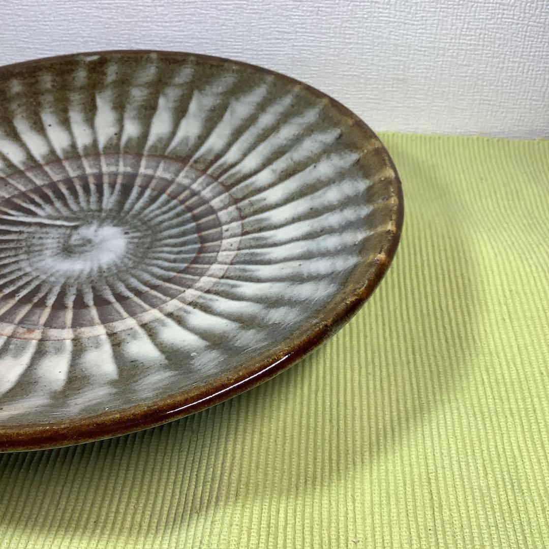 値下げ　小鹿田焼　中皿　刷毛目