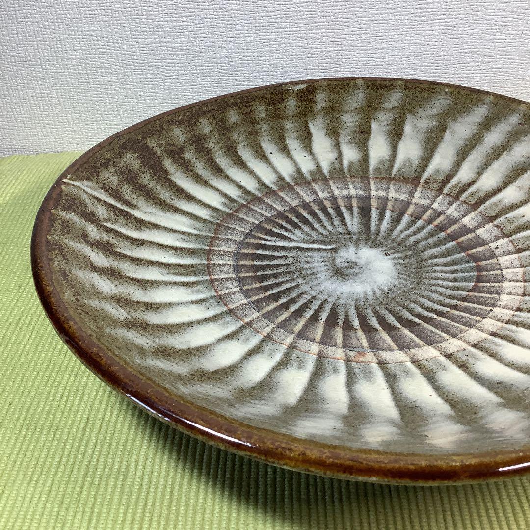 値下げ　小鹿田焼　中皿　刷毛目