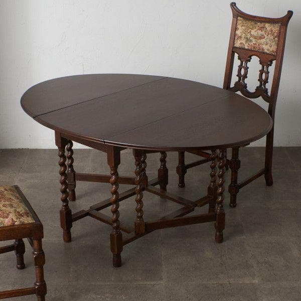 みるみる☆専用82830★英国 アンティーク ゲートレッグテーブル オーク