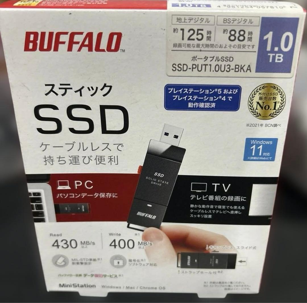 【新品・未使用】バッファロー SSD-PUT1.0U3-BKA 1TB