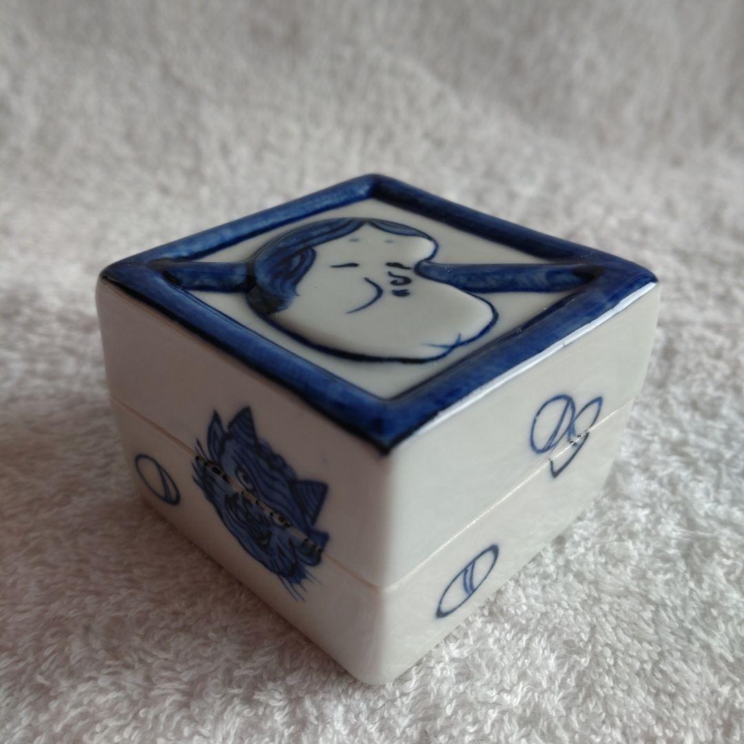 茶道具　福枡香合　京焼　清水焼　高野昭阿弥造　共箱