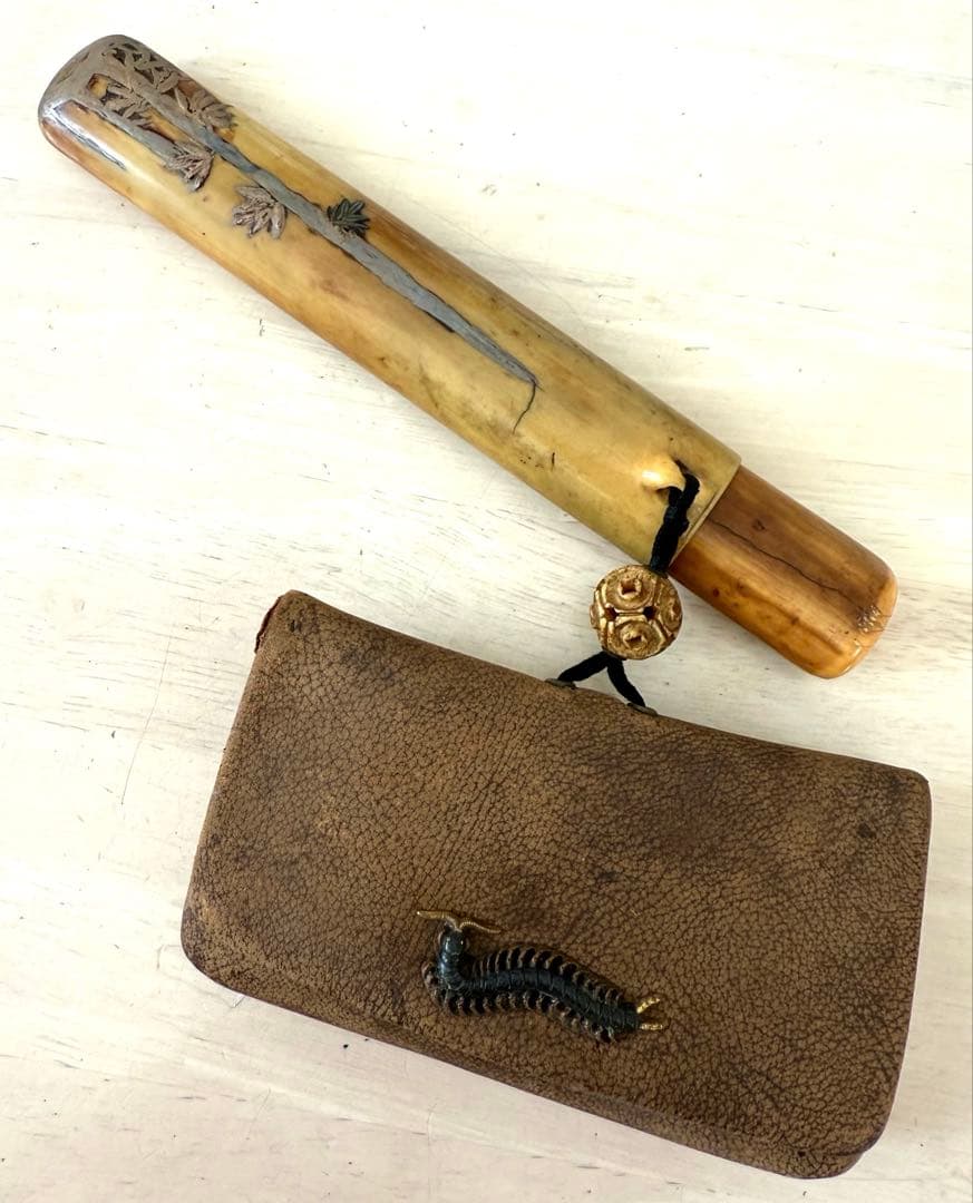 マ*サ様 古美術　江戸期　煙草ケース　煙管