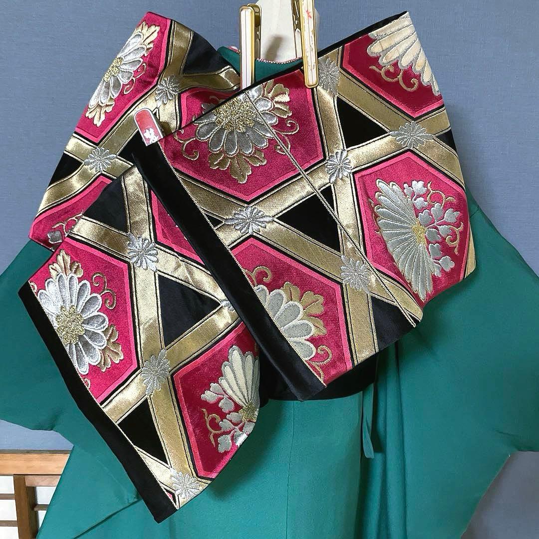 振袖フルセット　あさぎ色　無地　成人式振袖　振袖　正絹　クールビューティー