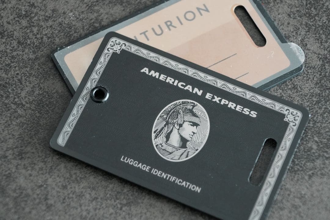未使用品‼️AMEXブラックカード荷物用ラゲージタグ　センチュリオン ノベルティ